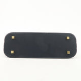 Louis Vuitton Monogram Mini Alma Long Hand Bag Blue M92205