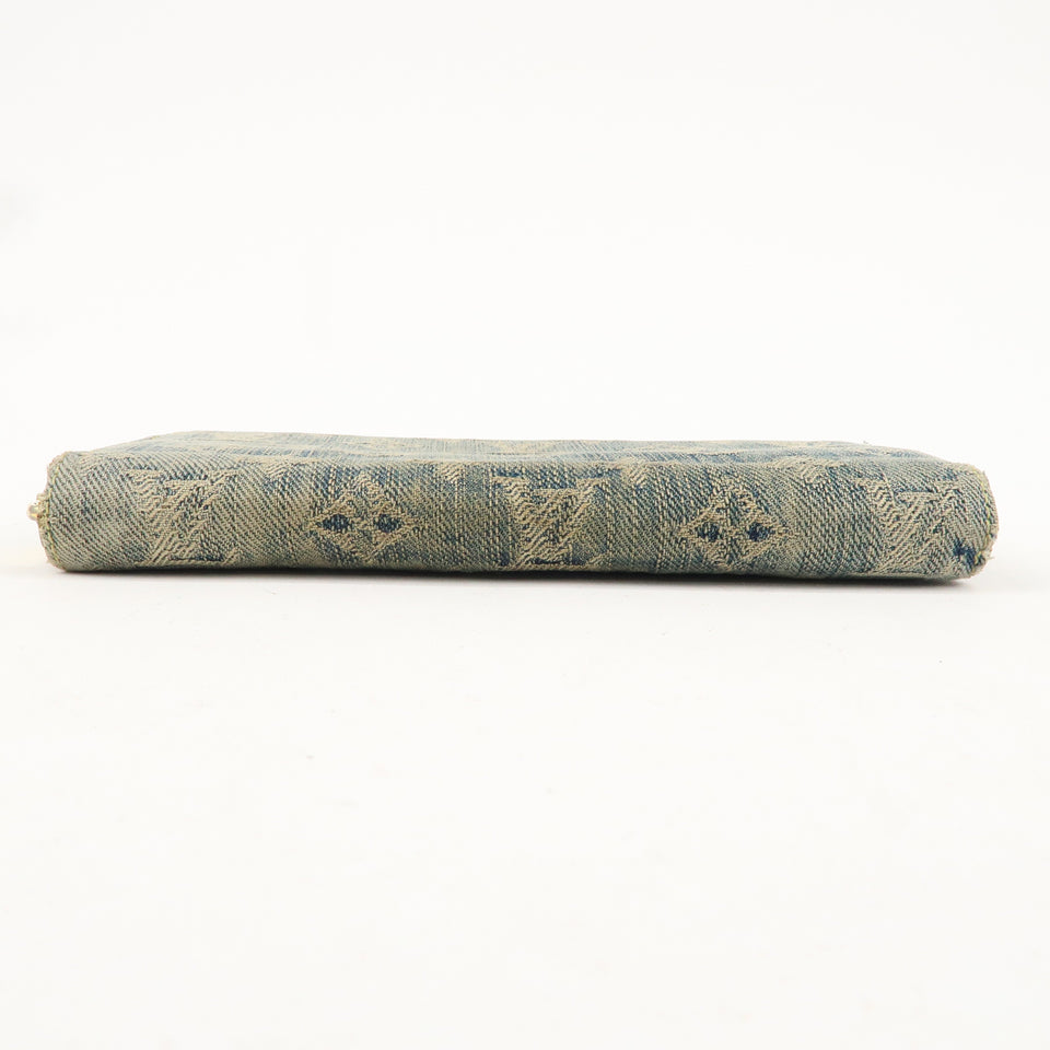Louis Vuitton Monogram Denim Zippy Wallet M95341 Blue