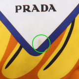 Prada Leather Nylon Hand Bag  Shoulder Bag Orange Black