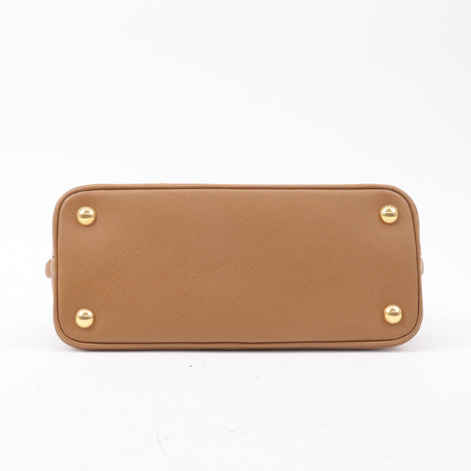 Prada Logo Leather 2Way Bag Hand Bag Shoulder Bag Brown