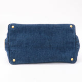 Prada Canapa Denim Tote Bag Hand Bag Denim Blue B1877B