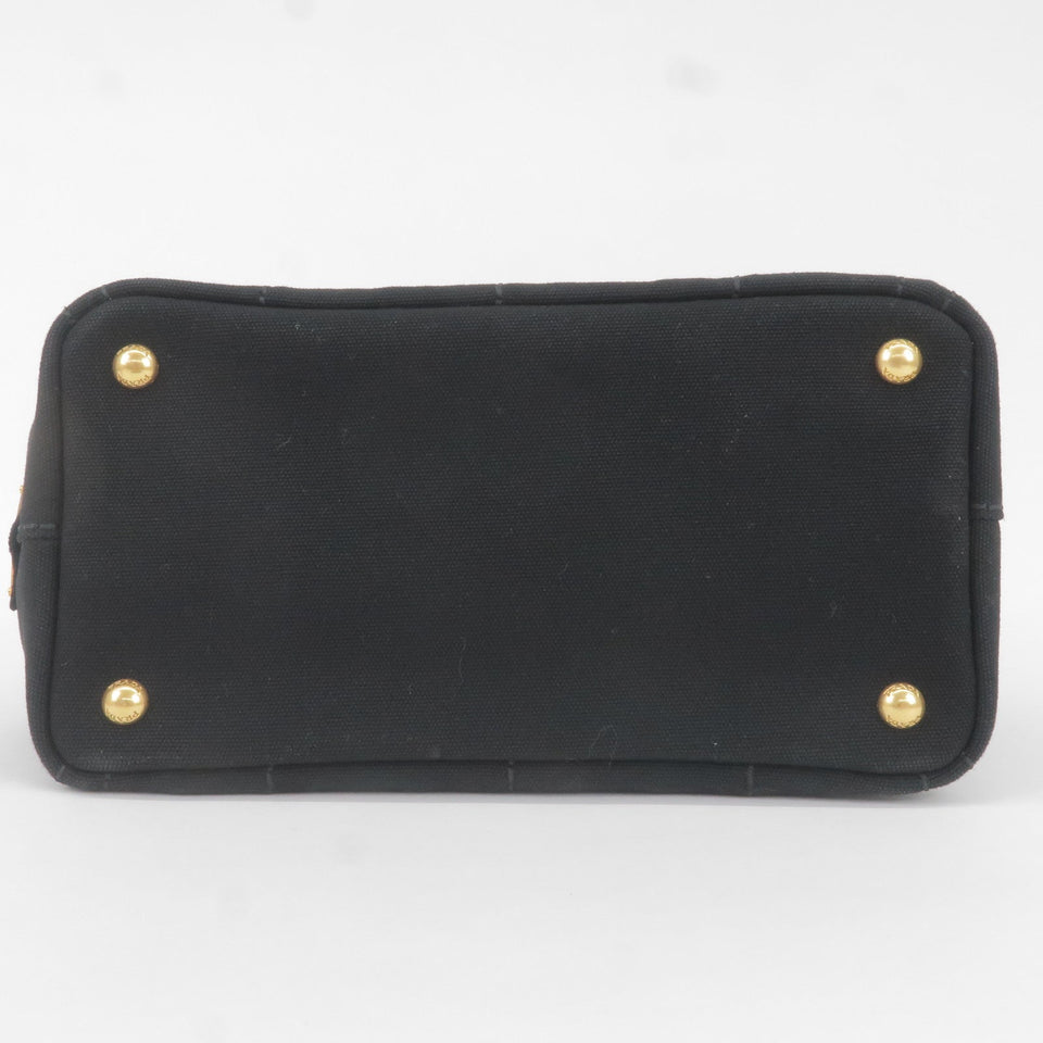 Prada Canapa Mini Canvas 2Way Bag Shoulder Bag Black B2439G