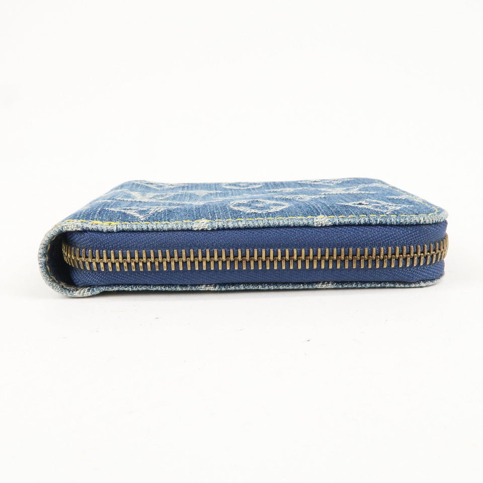 Louis Vuitton Monogram Denim Mini Zippy Wallet M95342 Blue