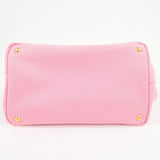 Prada Logo Canapa CanvasTote Bag Hand Bag Pink B1877B