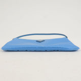 Prada Logo Nylon Leather Hand Bag Shoulder Bag Light Blue 1NI545