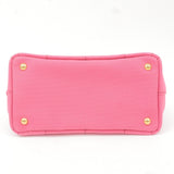 Prada Logo Canapa Mini Canvas 2Way Tote Bag Pink 1BG439
