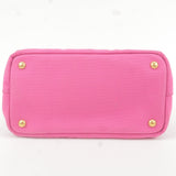Prada Canapa Mini Canvas 2Way Bag Shoulder Bag Hand Bag Pink