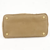 Prada Canapa Mini Canvas 2Way Bag Shoulder Bag Brown B2439G