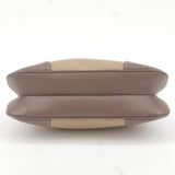 Prada Logo Jacquard Leather Shoulder Bag Beige Brown BT867A