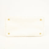 Prada Canapa Mini Canvas 2Way Tote Bag Hand Bag White 1BG439