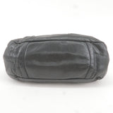 Prada Logo Leather Shoulder Bag With Tassel Black