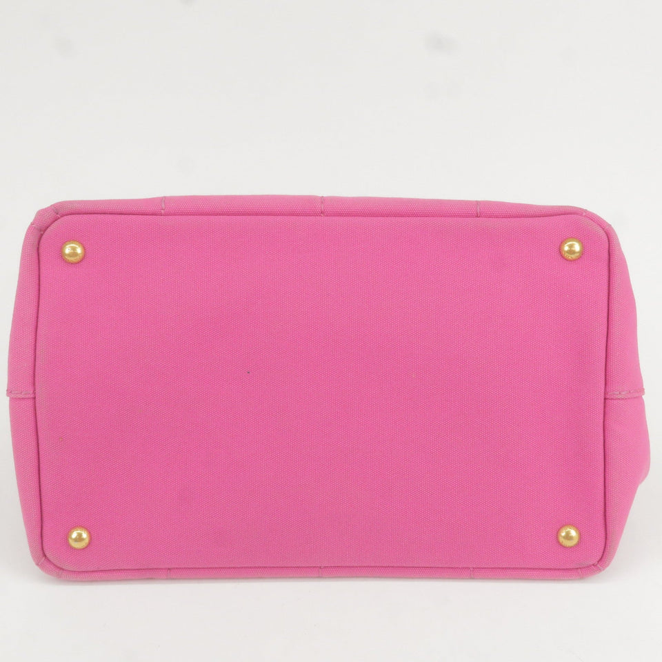 Prada Canapa Canvas Tote Bag Hand Bag Pink BN1877