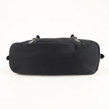 Prada Nylon Leather Shoulder Bag Black