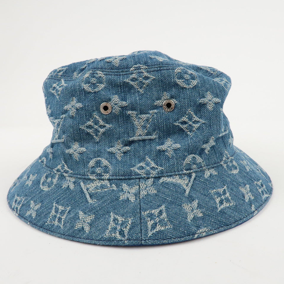 Louis Vuitton Monogram Denim Bucket Hat Essential 58 M78772