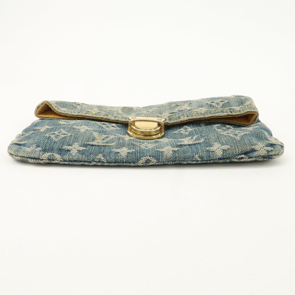 Louis Vuitton Monogram Denim Pochette Plat Pouch M95007