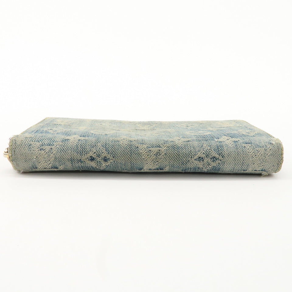 Louis Vuitton Monogram Denim Zippy Long Wallet Blue M95341