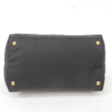 Prada Logo Nylon Leather 2Way Bag Hand Bag NERO Black BN2106