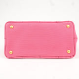 Prada Logo Canapa Mini Canvas 2Way Tote Bag Pink 1BG439