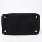 Prada Canapa Mini Canvas Tote Bag Hand Bag Black