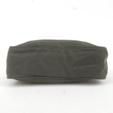 Prada Logo Nylon Leather Shoulder Bag Khaki Black BT0167