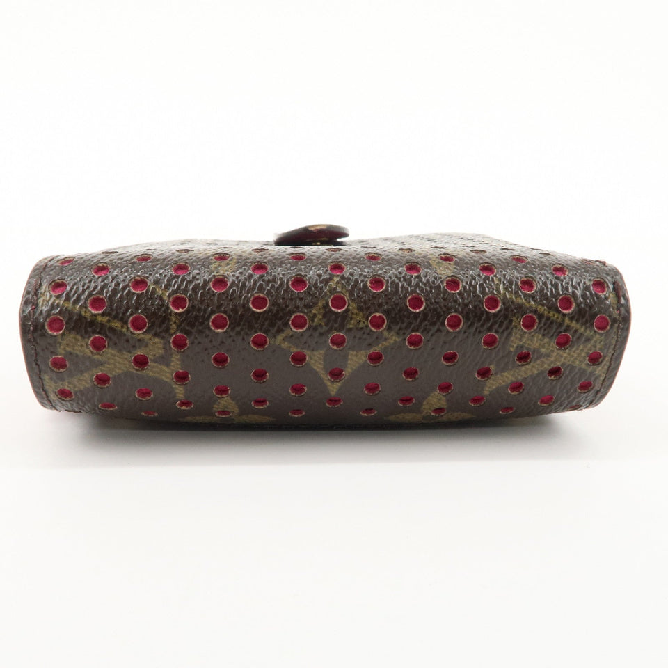 Louis Vuitton Monogram Perfor Compact Zip Wallet Fuchsia M95188