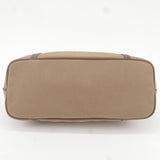 Prada Logo Jacquard Leather 2Way Tote Bag Beige Brown BR4253