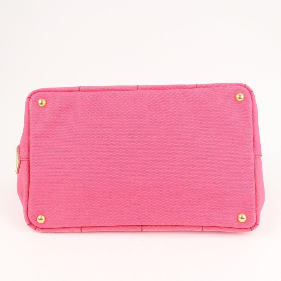 Prada Canapa Canvas 2Way Bag Hand Bag Shoulder Bag Pink 1BG642