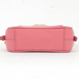 Prada Bow Ribbon Leather Shoulder Bag Purse Pink