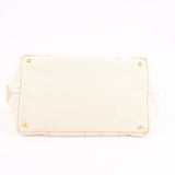Prada Canapa Canvas Tote Bag Hand Bag Ivory BN1877