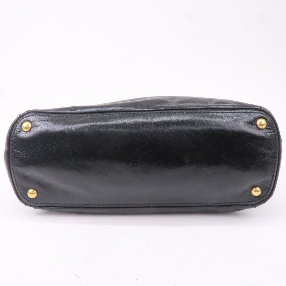 Prada Leather 2WAY Bag Shoulder Bag Hand Bag Black BN2151