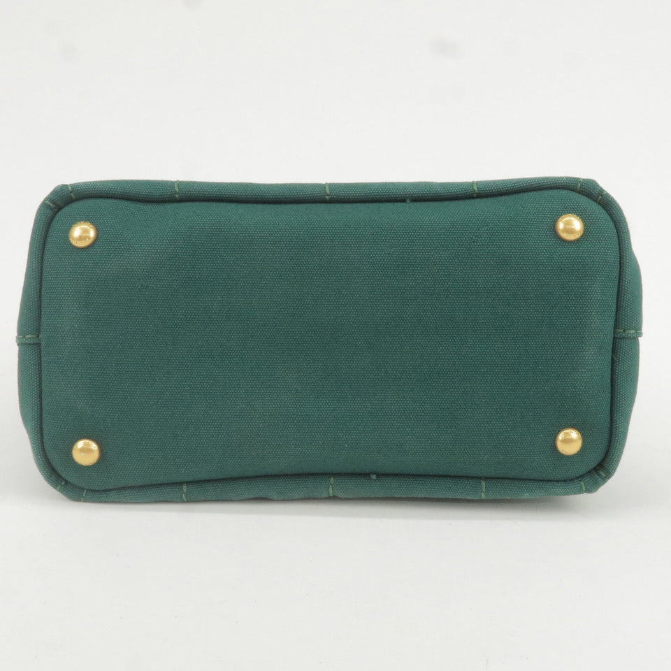 Prada Canapa Mini Canvas 2Way Bag Shoulder Bag Green B2439G