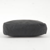 Prada Logo Nylon Leather Pouch Cosmetic Bag NERO Black MV348