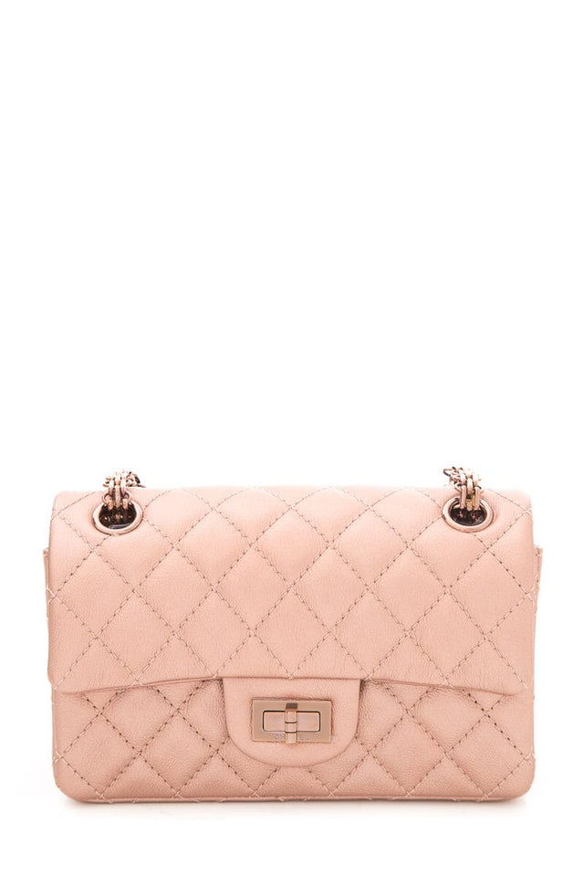 Chanel Metalliic Copper Rose Reissue Mini Flap RGH Bijoux Chain  Handbag