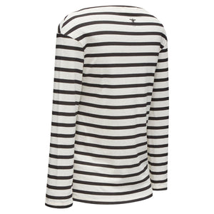 Dior No Great Women Artists Striped Cotton Linen Tshirt