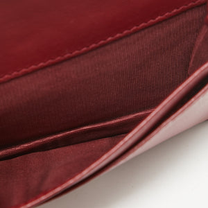 Dior Red Cannage Patent Leather Lady Dior Flap Card Holder