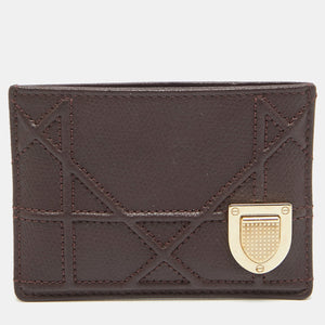 Burgundy Leather Diorama Card Holder