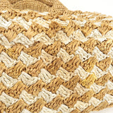 Prada Raffia Crochet Canapa Tote Bag Beige BN2303