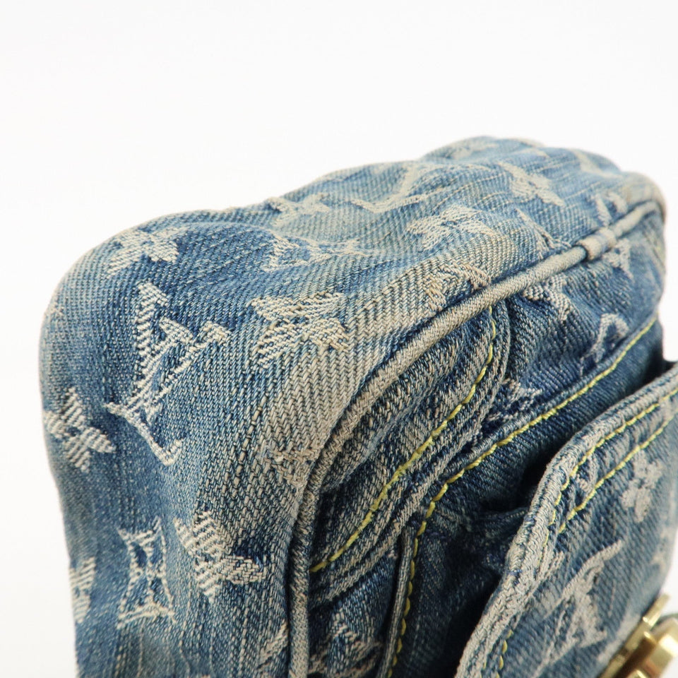 Louis Vuitton Monogram Denim Camera Bag Shoulder Bag Blue M95348