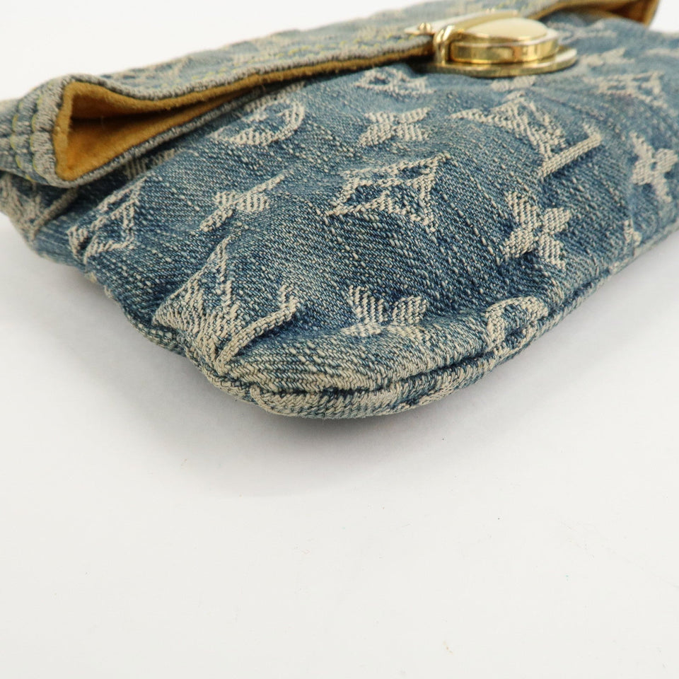 Louis Vuitton Monogram Denim Pochette Plat Pouch M95007