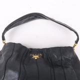 Prada Leather Shoulder Bag Hand Bag Black