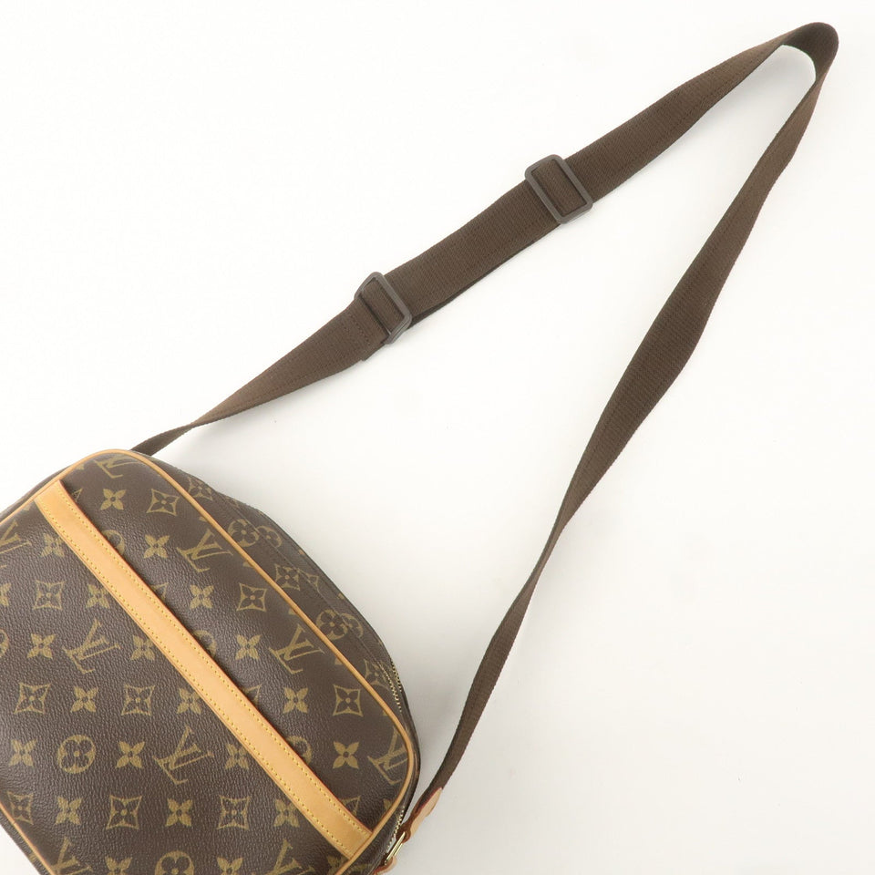 Louis Vuitton Monogram Reporter PM Shoulder Bag Brown M45254