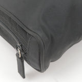 Prada Logo Nylon Cosmetic Pouch Clutch Bag NERO Black