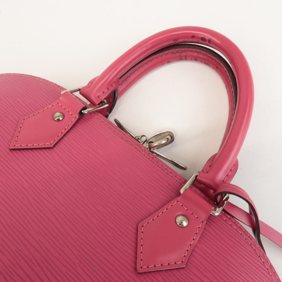 Louis Vuitton Epi Alma PM Hand Bag Fuchsia Pink M40490