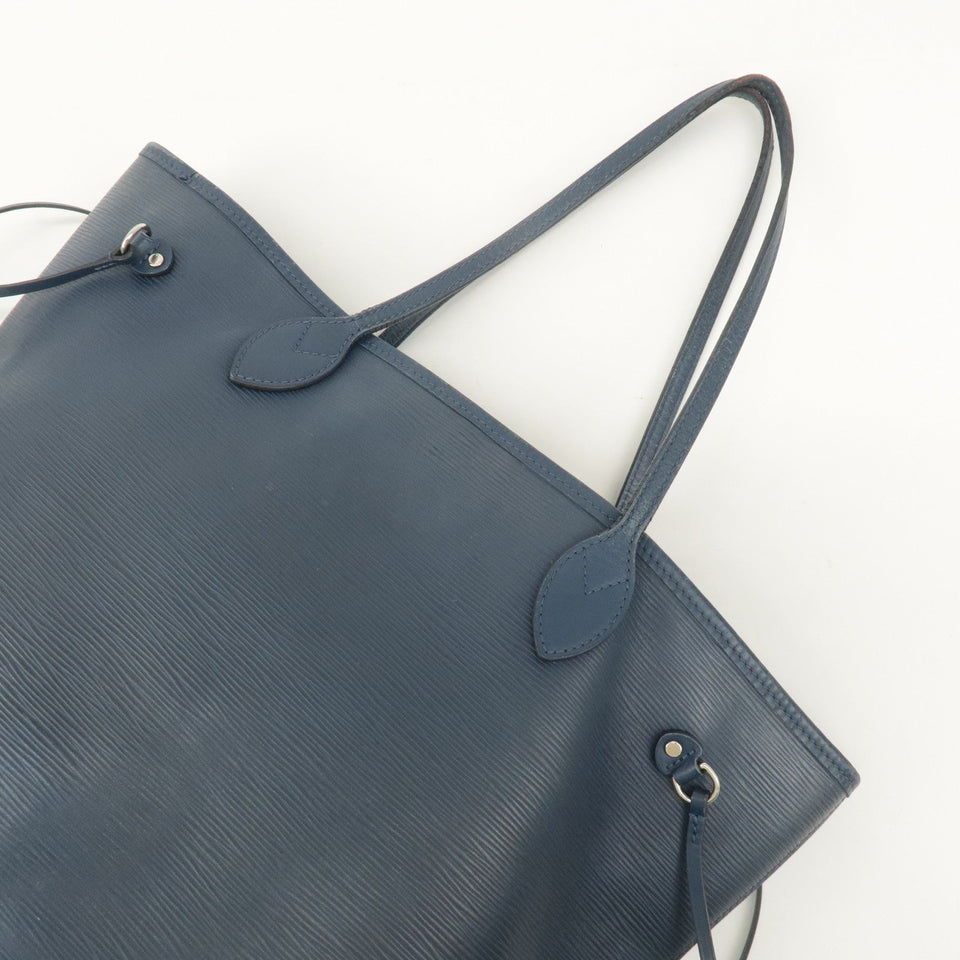 Louis Vuitton Epi Neverfull MM Shoulder Bag Andigo Blue M40885