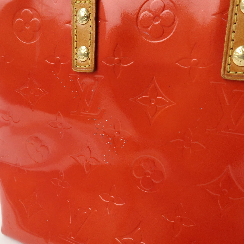Louis Vuitton Monogram Vernis Lead PM Hand Bag Rouge M91088