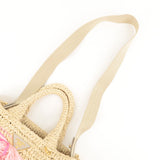 Prada Raffia Canapa 2Way Bag Hand Bag Shoulder Bag Beige 1BG153