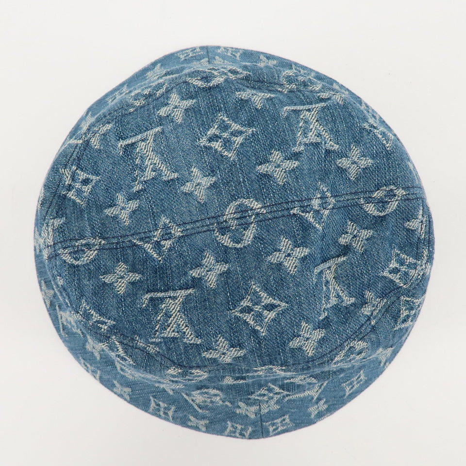 Louis Vuitton Monogram Denim Bucket Hat Essential 58 M78772