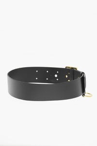 Dior Leather Dior Punk Belt With Golden Buckle 50Mm