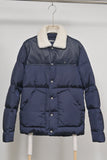 Dior Homme Goose Down Puffer Jacket in Blue Polyamide