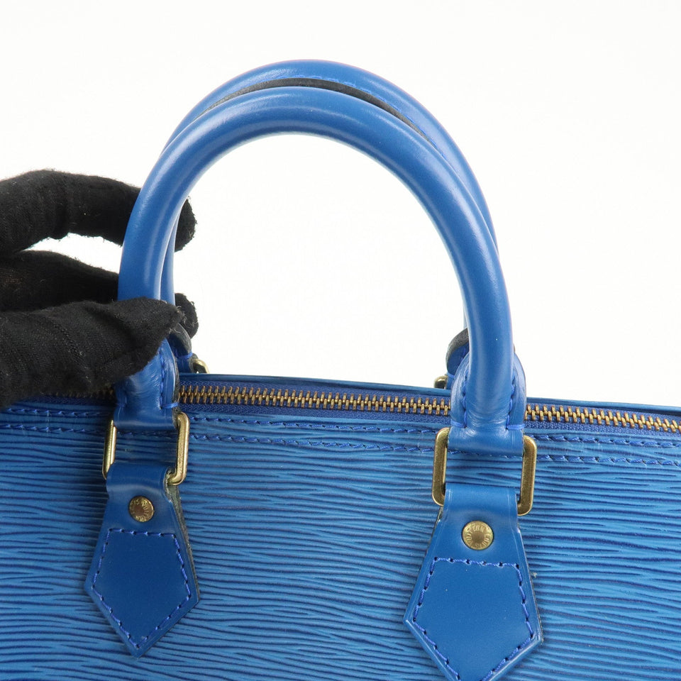 Louis Vuitton Epi Speedy 25 Hand Bag Boston Bag Blue M43015